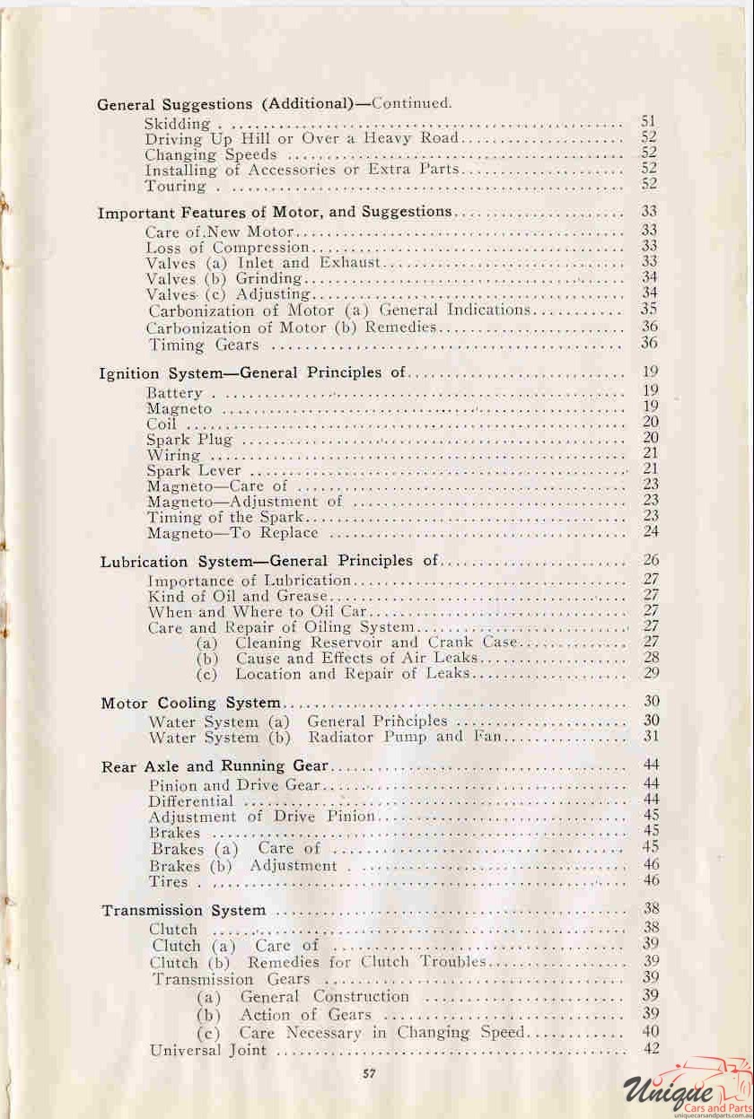 1912 Studebaker E-M-F 30 Operation Manual Page 16